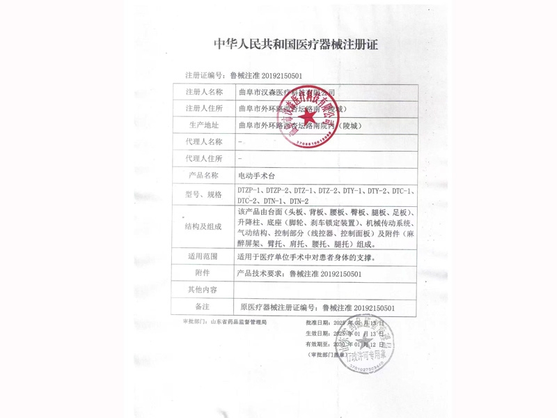 醫療器械注冊證